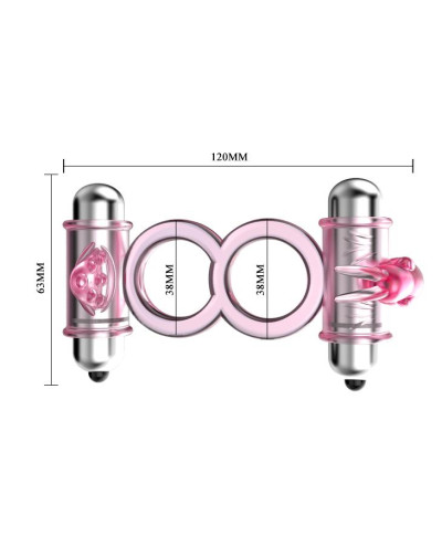 Pierścień wibrujący na penisa potrójny erekcyjny