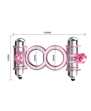 Pierścień wibrujący na penisa potrójny erekcyjny