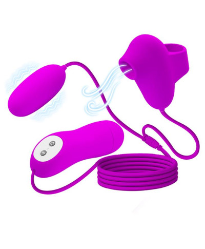 PRETTY LOVE - SUCTION VIBRO-BULLETS 12 vibration functions 12 sucking functions