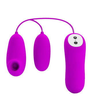 PRETTY LOVE - SUCTION VIBRO-BULLETS 12 vibration functions 12 sucking functions