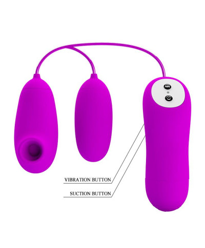 PRETTY LOVE - SUCTION VIBRO-BULLETS 12 vibration functions 12 sucking functions