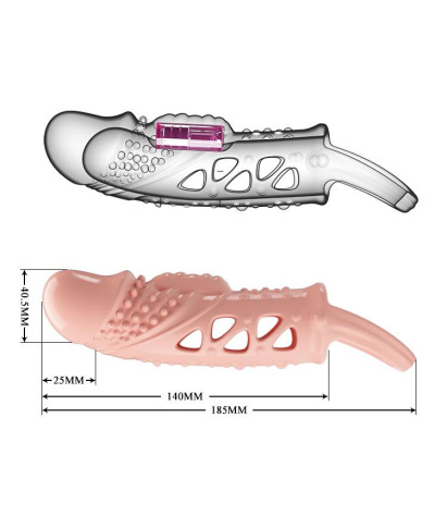 Nakładka na penisa pogrubiająca z sex wibracjami