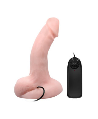 Zakrzywiony realistyczny penis z wibracjami 20 cm