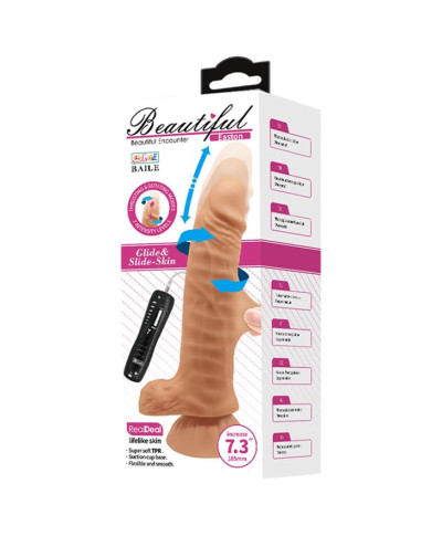 Miękkie realistyczne dildo z wibracjami 185 cm