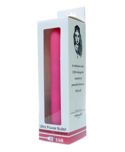 Ultra Power Bullet USB 10 functions Matte Pink