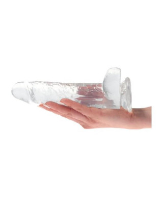 Silikonowe żelowe żylaste dildo z przyssawką 22 cm