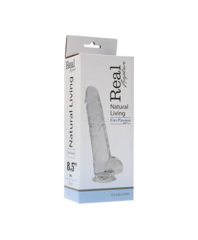 Silikonowe żelowe żylaste dildo z przyssawką 22 cm