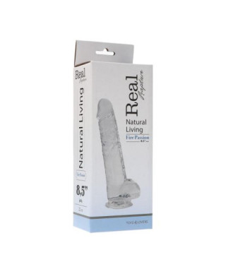 Silikonowe żelowe żylaste dildo z przyssawką 22 cm