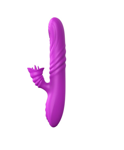 Wibrator-Angelia USB 3 functions of thrusting 20 vibrations Purple