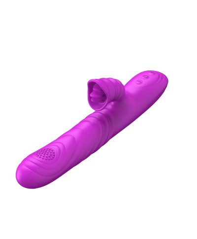 Wibrator-Angelia USB 3 functions of thrusting 20 vibrations Purple