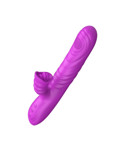 Wibrator-Angelia USB 3 functions of thrusting 20 vibrations Purple