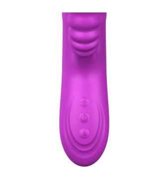 Wibrator-Angelia USB 3 functions of thrusting 20 vibrations Purple