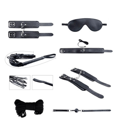 Secret Desires Black BDSM Kit 8pcs