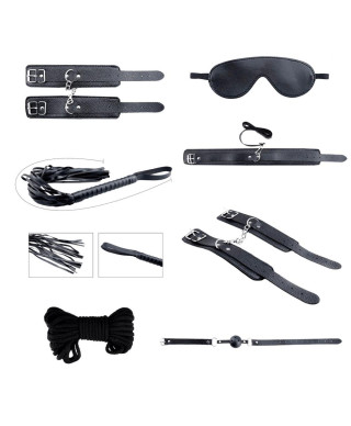 Secret Desires Black BDSM Kit 8pcs