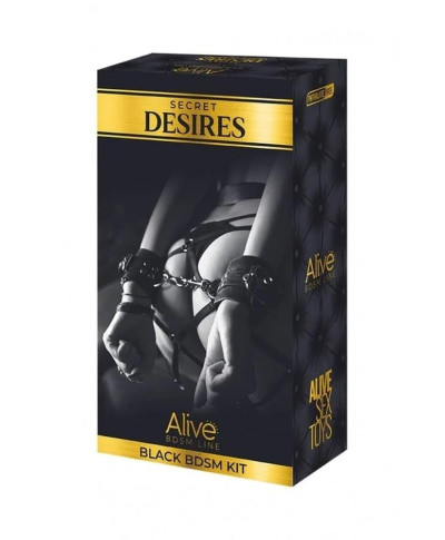 Secret Desires Black BDSM Kit 8pcs