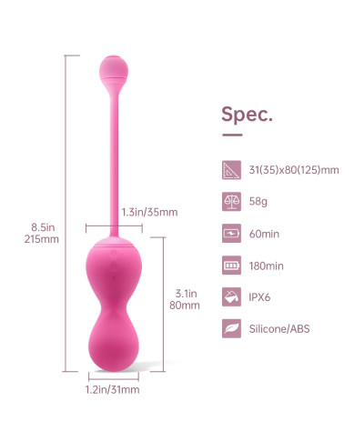 Kulki Kegla - Smart Kegel Master Balls Pink