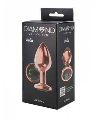 Plug-Butt Plug Diamond Jet Shine L Rose Gold