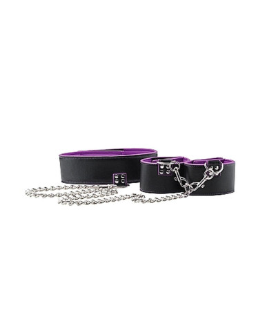 Reversible Collar and Wrist Cuffs - Purple