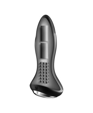 Czarny wibrujący plug zatyczka wibrator analny