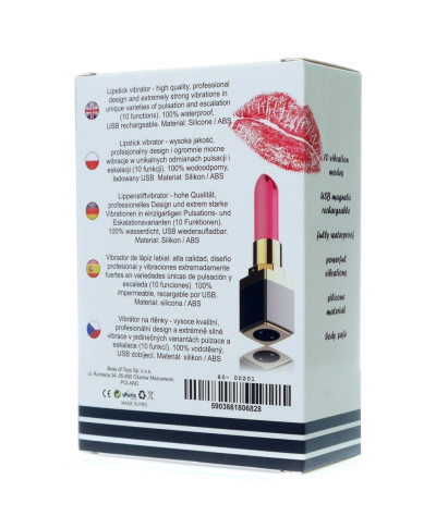 Stymulator-Lipstick Vibrator USB 10 functions