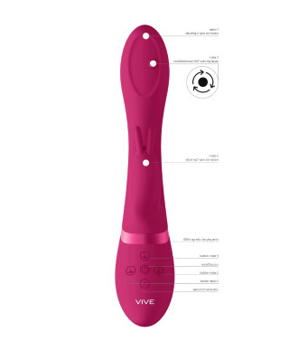 Wibrator masażer - Spinning G-spot Rabbit - Pink