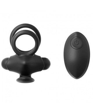 Pierścień na penisa i jądra dorcel black onyx