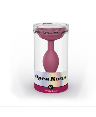 Korek analny open roses m size - plum star