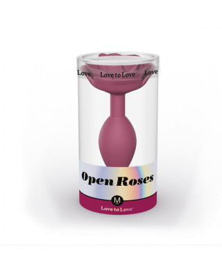 Korek analny open roses m size - plum star