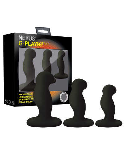 Nexus - G-Play Trio Plus Unisex Vibrator Pack SML Black