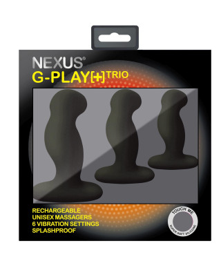 Nexus - G-Play Trio Plus Unisex Vibrator Pack SML Black