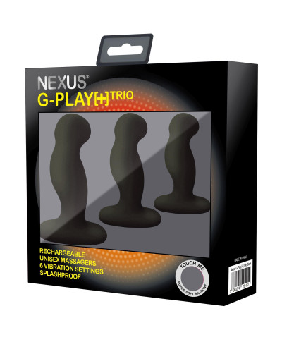 Nexus - G-Play Trio Plus Unisex Vibrator Pack SML Black