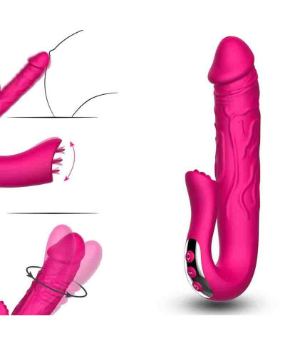 Realistic Tongue Stimulating Dildo Vibrator