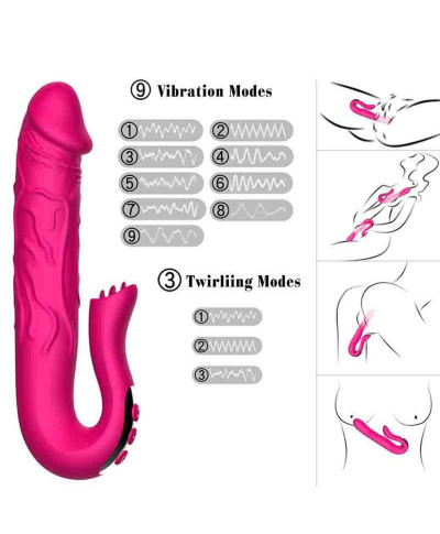 Realistic Tongue Stimulating Dildo Vibrator