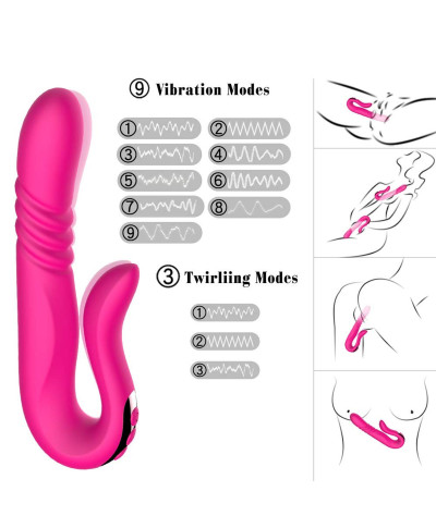 Deluxe Twirling Vibrating Thruster RED