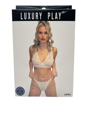 Bielizna-Luxury Play - Lingerie Set Small White