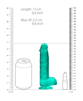 Zielone dildo do penetracji pochwy i anusa 17 cm