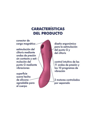 Masażer łechtaczki sex Satisfyer Curvy Trinity