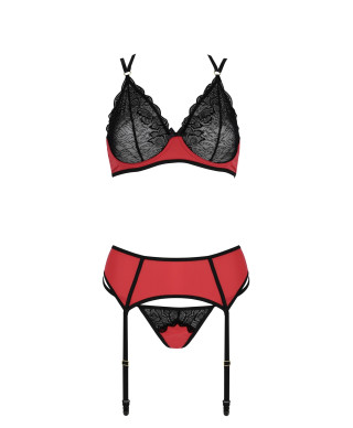 Bielizna-MAGNOLIA SET red SM