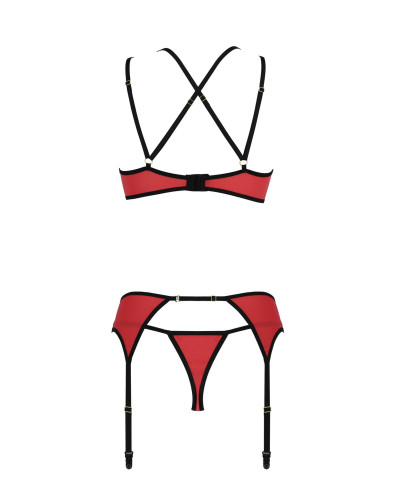 Bielizna-MAGNOLIA SET red SM