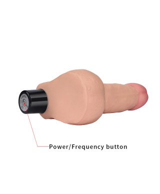 Realistyczny wibrator penis z jadrami 17 cm