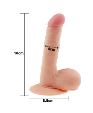 Dildo realistyczne z przyssawką żylaste 18 cm