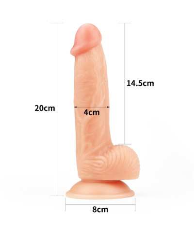 Wyżyłowany penis gruby z przyssawką dildo 20 cm