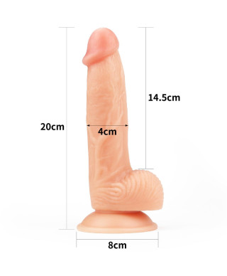 Wyżyłowany penis gruby z przyssawką dildo 20 cm