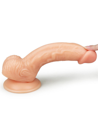 Wyżyłowany penis gruby z przyssawką dildo 20 cm