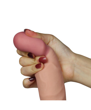 Proste dildo eko skóra realistyczne wibracje 22 cm