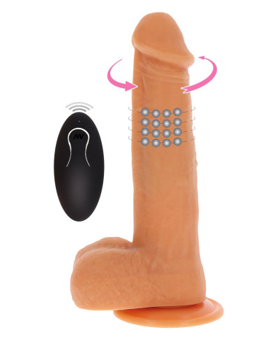 Rotating Beads Vibrating Dildo