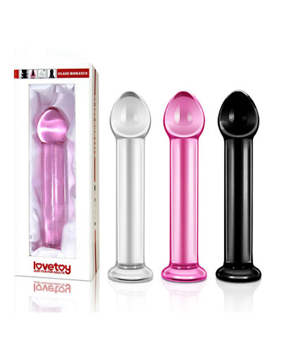 Szklane dildo z prostym trzonem i główką 16 cm