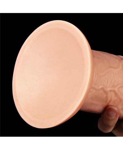 Długie potężne dildo z przyssawką i żyłami 28 cm