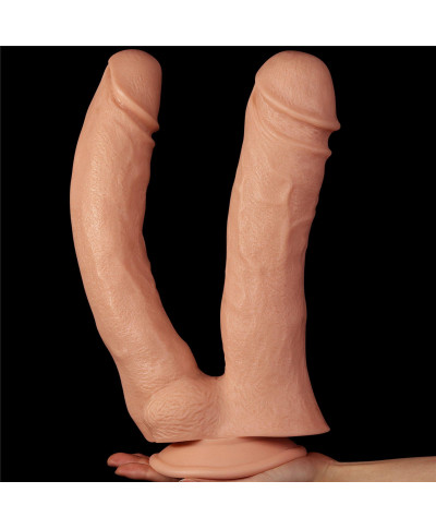 Podwójne potężne dildo do sexu wyżyłowane 33 cm