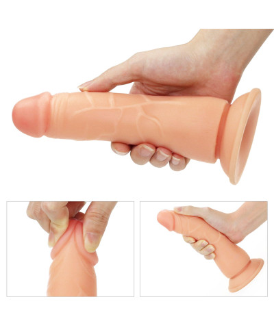 Majtki strap-on w zestawie z wibrującym dildo 19cm